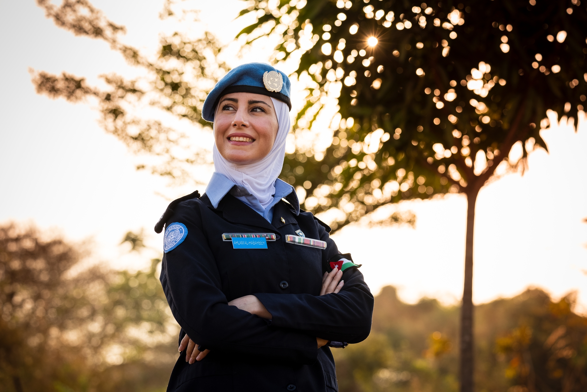 Ahlam Al-Habahbeh er en FN-politioffiser fra Jordan som tjenestegjør med FNs misjon i Sør-Sudan (UNMISS). Foto: UN photo/Gregorio Cunha.